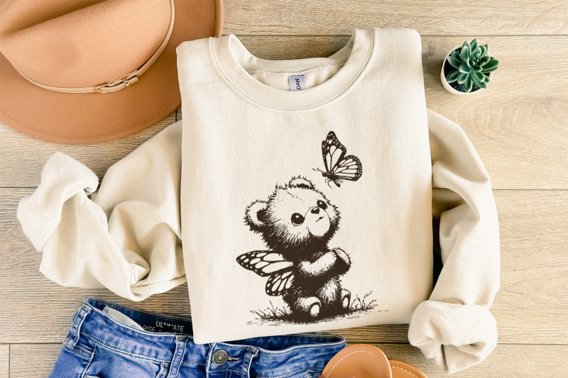 adorable-grizzly-bear-with-butterfly-wings-png-vintage-animal-sketch-cute-self-care-amp-sarcastic-sayings-funny-tshirt-quotes-download