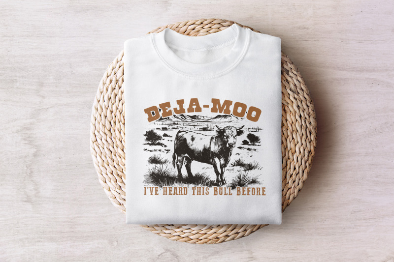 deja-moo-heard-this-bull-before-png-western-cow-vintage-style-cowgirl-cowboy-desert-western-shirt-design-png-for-sublimation-downloads