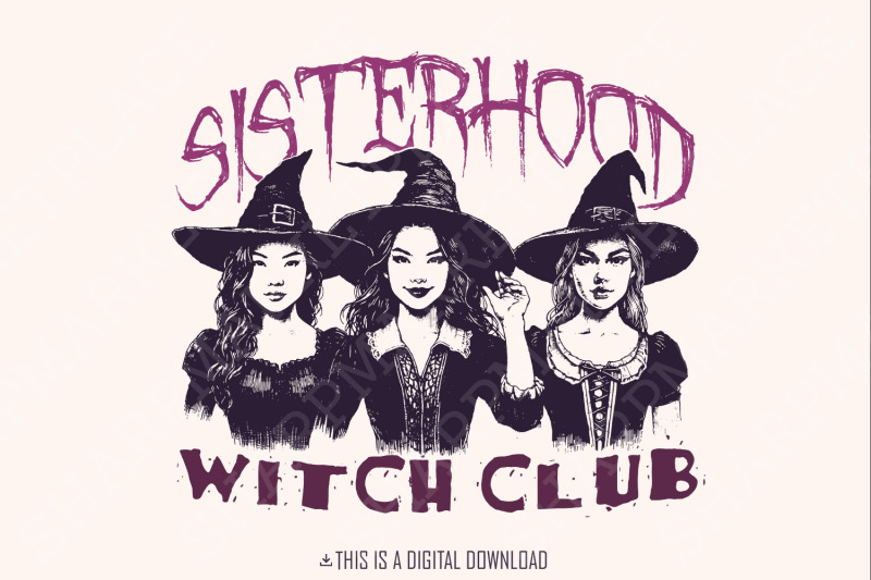 sisterhood-witch-club-png-retro-halloween-spooky-season-gothic-witchy-coquette-digital-sublimation-design-for-girls