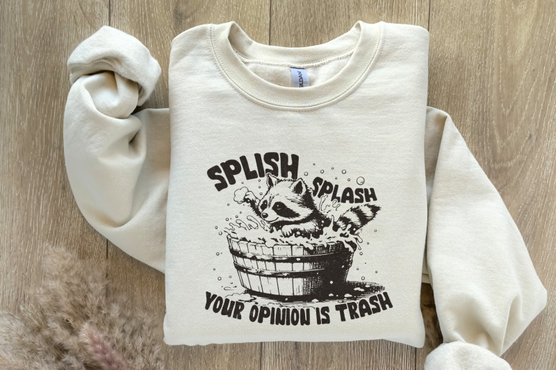 splish-splash-your-opinion-is-trash-png-funny-raccoon-sarcastic-shirt-design-adult-humor-trendy-dopamine-design-sublimation-png