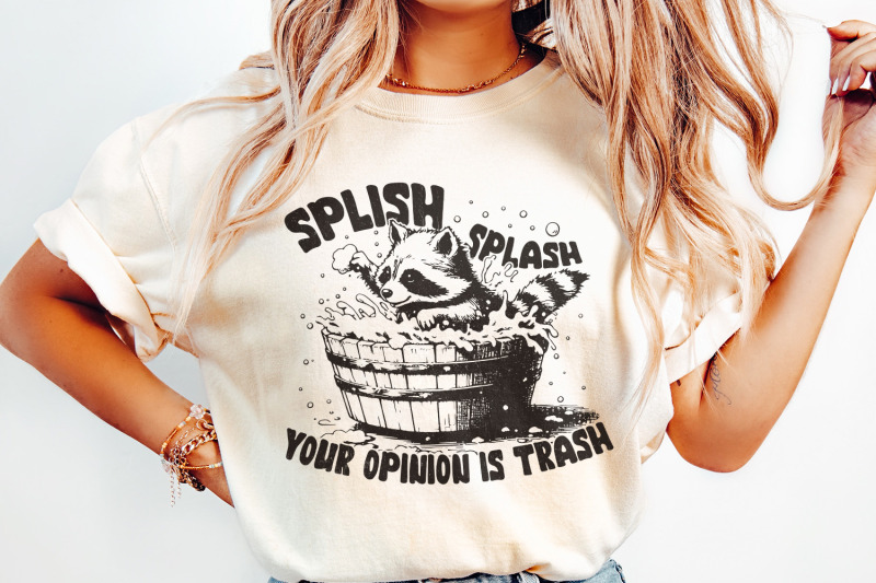 splish-splash-your-opinion-is-trash-png-funny-raccoon-sarcastic-shirt-design-adult-humor-trendy-dopamine-design-sublimation-png