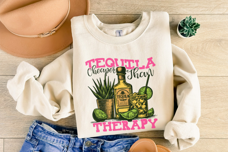 tequila-therapy-png-summer-tequila-sublimation-beach-vibes-retro-summer-cheaper-than-therapy-cinco-de-mayo-digital-download