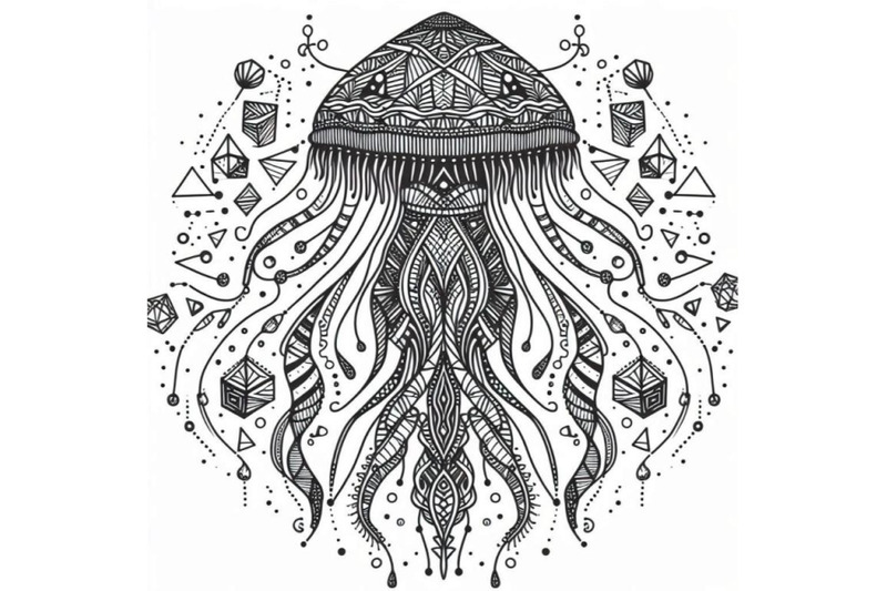 jellyfish-line-art-style-hand-draw