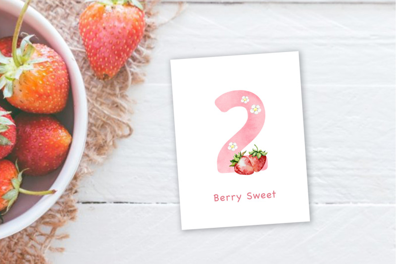 watercolor-strawberry-pink-numbers-clipart