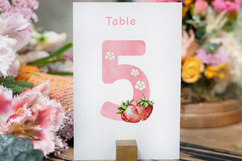 watercolor-strawberry-pink-numbers-clipart