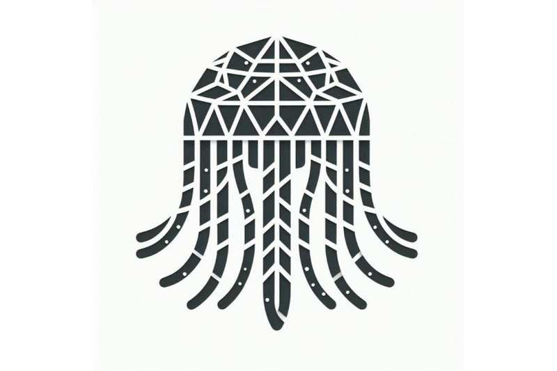 paper-cut-jellyfish-icon-isolated