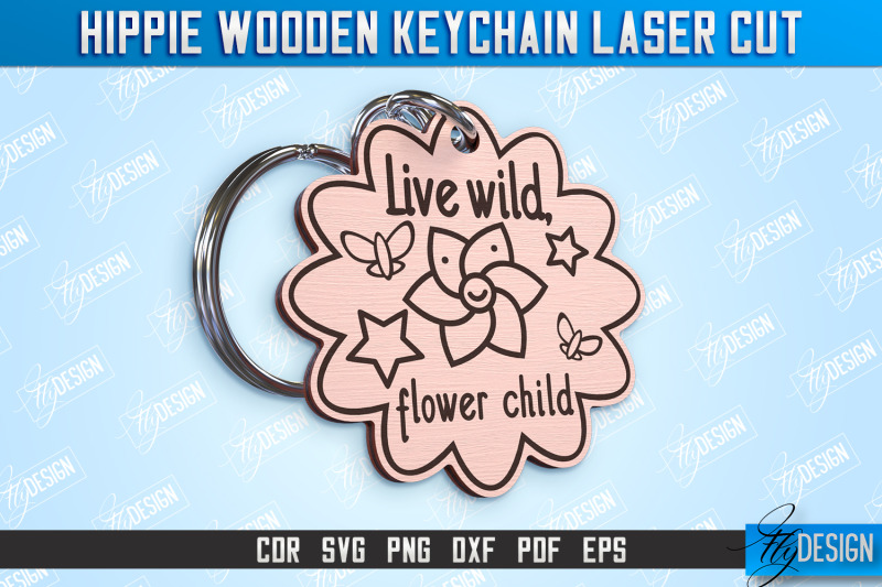 hippie-wooden-keychain-hippie-style-retro-vibes-cnc-file