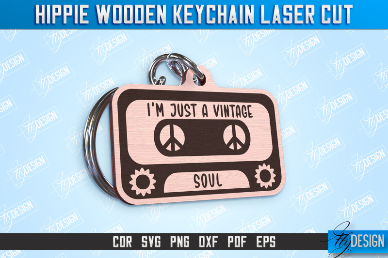 hippie-wooden-keychain-hippie-style-retro-vibes-cnc-file