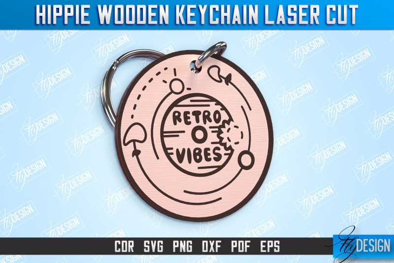 hippie-wooden-keychain-hippie-style-retro-vibes-cnc-file