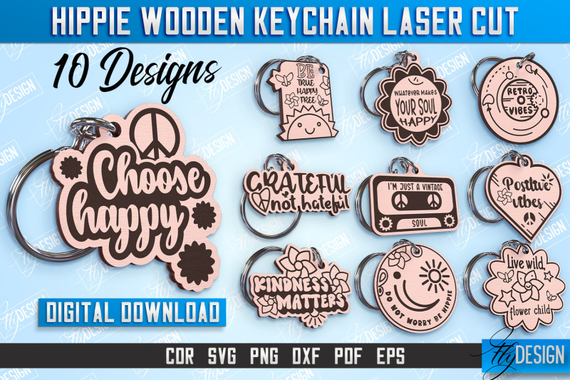 hippie-wooden-keychain-bundle-hippie-style-retro-vibes-cnc-file