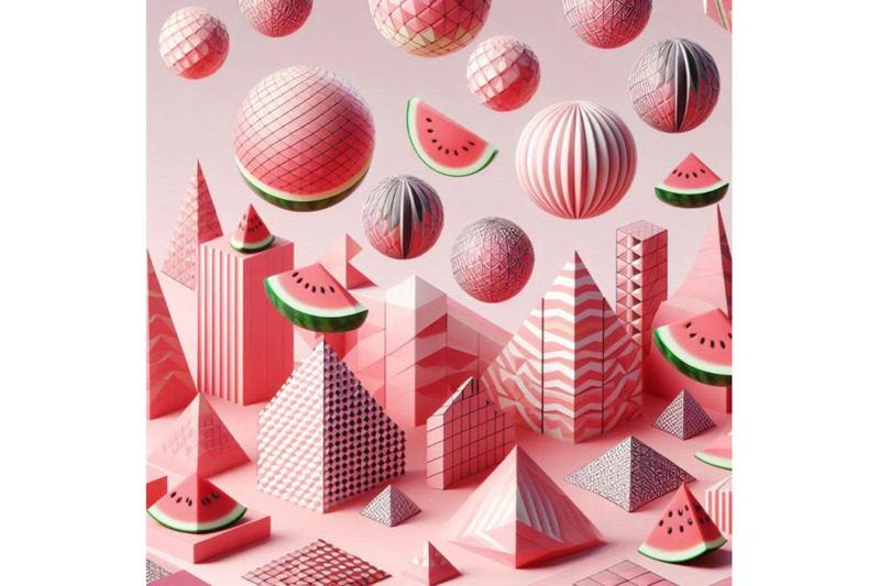 watermelon-pink-background-3d