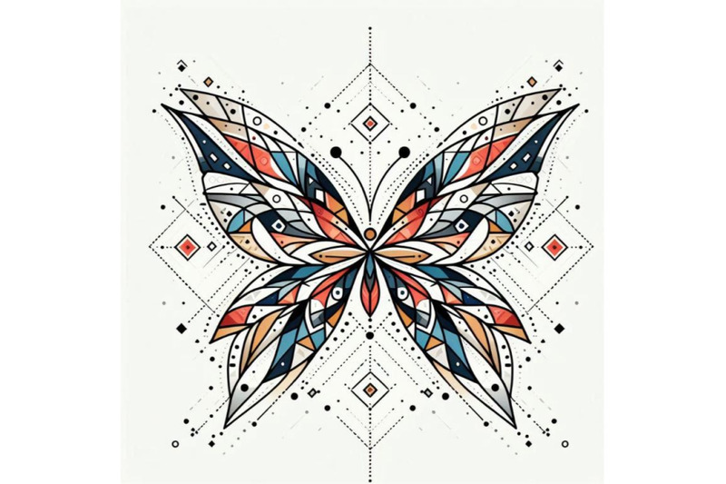 butterfly-design-over-white-back