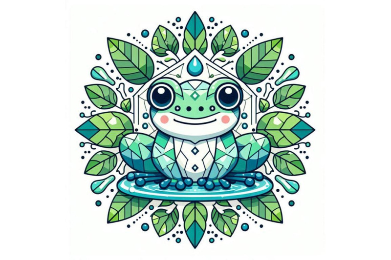 cute-frog-setting-on-a-water-leaf