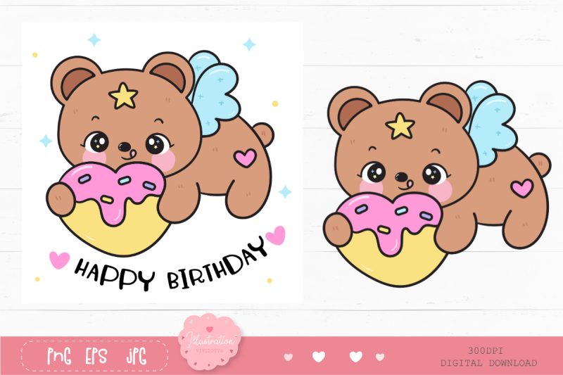 cute-bear-clipart-kawaii-animal-birthday-girl-cartoon