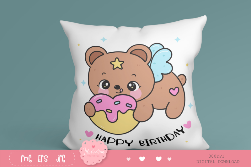 cute-bear-clipart-kawaii-animal-birthday-girl-cartoon