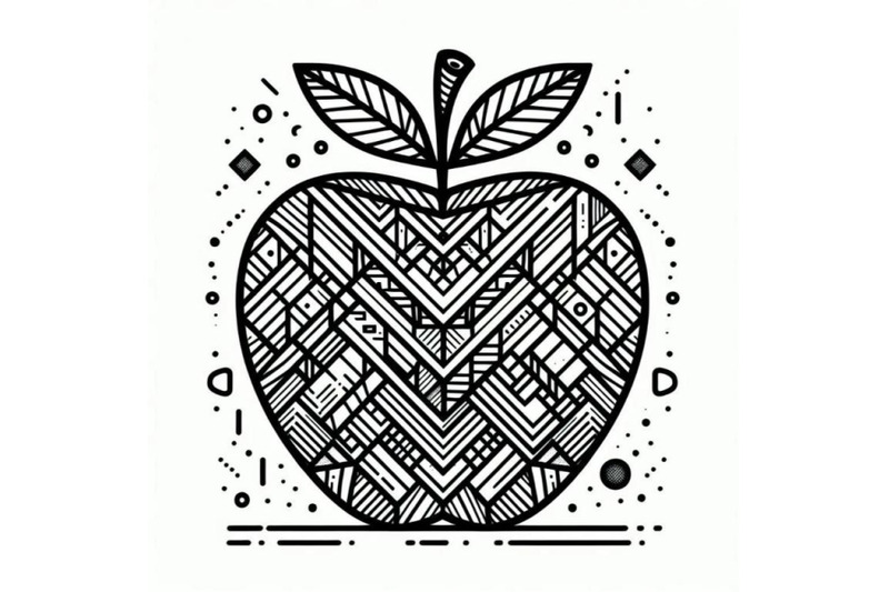 apple-fruit-isolated-in-line-art-st