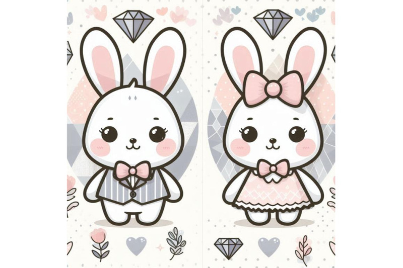 cute-cartoon-couple-rabbit