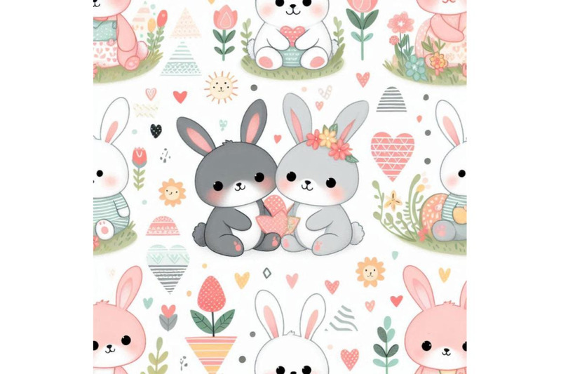 cute-cartoon-couple-rabbit