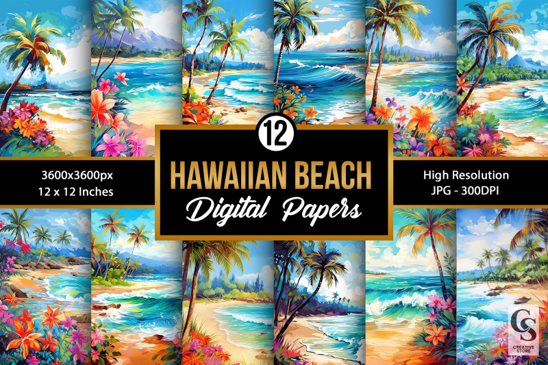 hawaiian-tropical-beach-painting-backgrounds