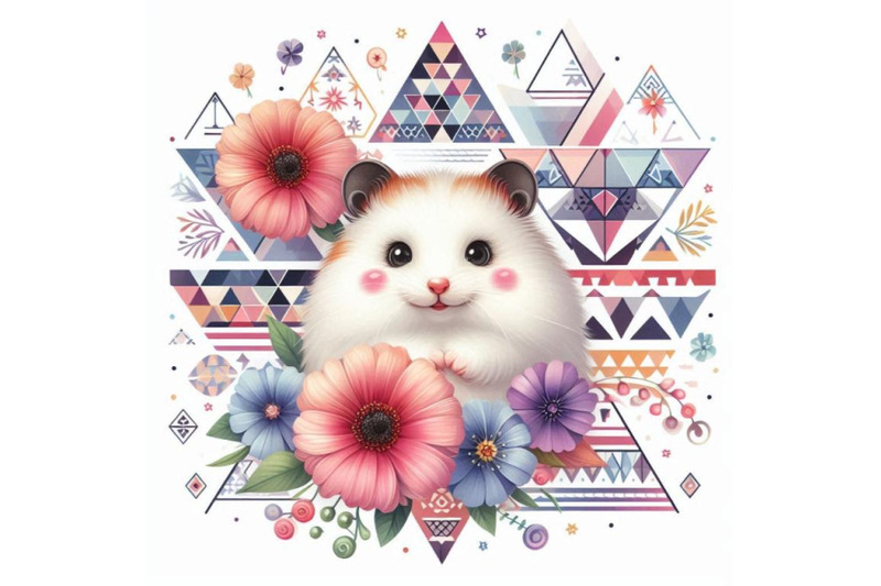 cute-hamster-with-painted-flowe