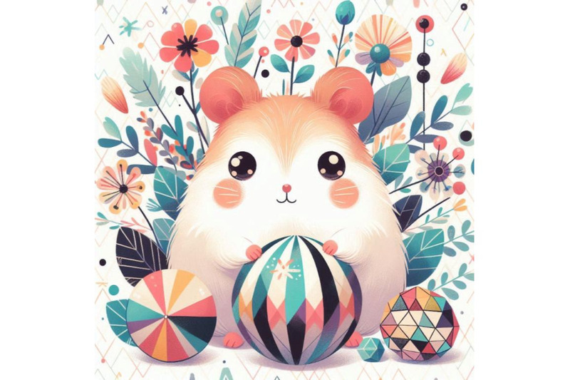 cute-hamster-with-painted-flowe