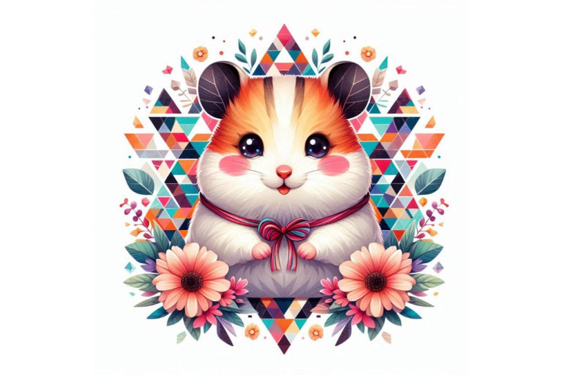 cute-hamster-with-painted-flowe