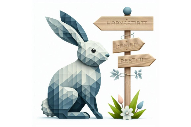 easter-bunny-with-signpost-in-gr