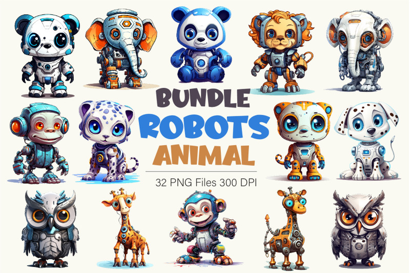 bundle-of-robots-animal-tshirt-sticker