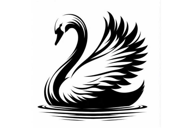 white-swan-with-long-plumage-i