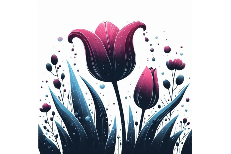 a-beautiful-tulip-flower-with-waterdrops