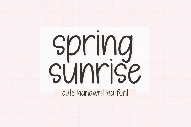 spring-sunset-cute-font