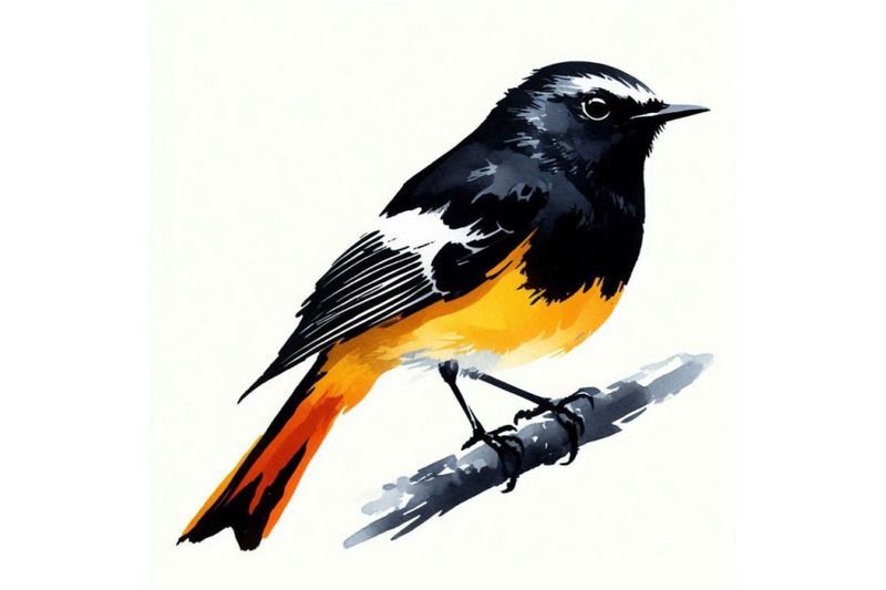 american-redstart-bird-watercolo