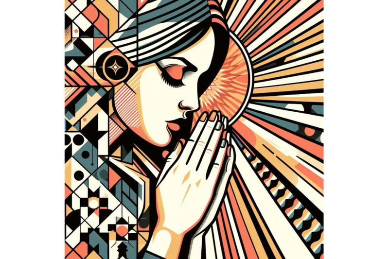 woman-prayer-joy-religion-pop-art-retro