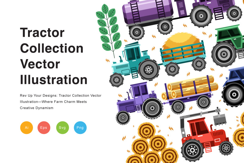 tractor-collection-vector-illustration