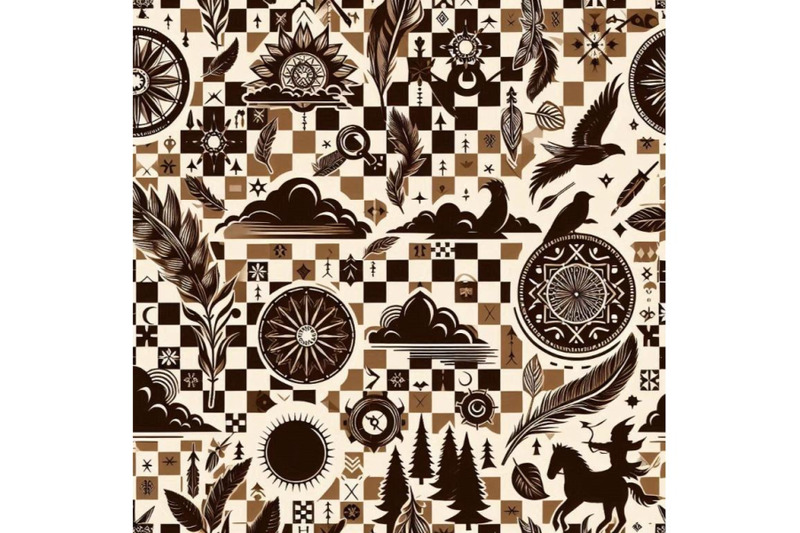 seamless-brown-checkered-pattern