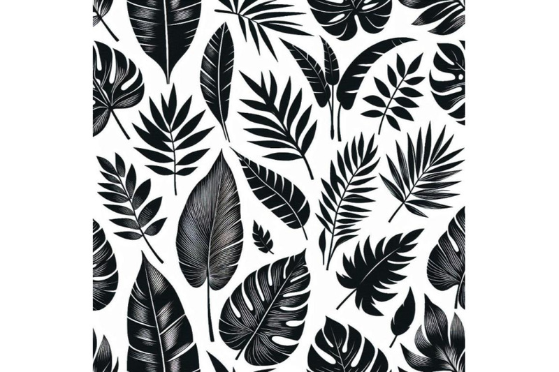 tropical-leaves-hand-drawn-seamless-patte