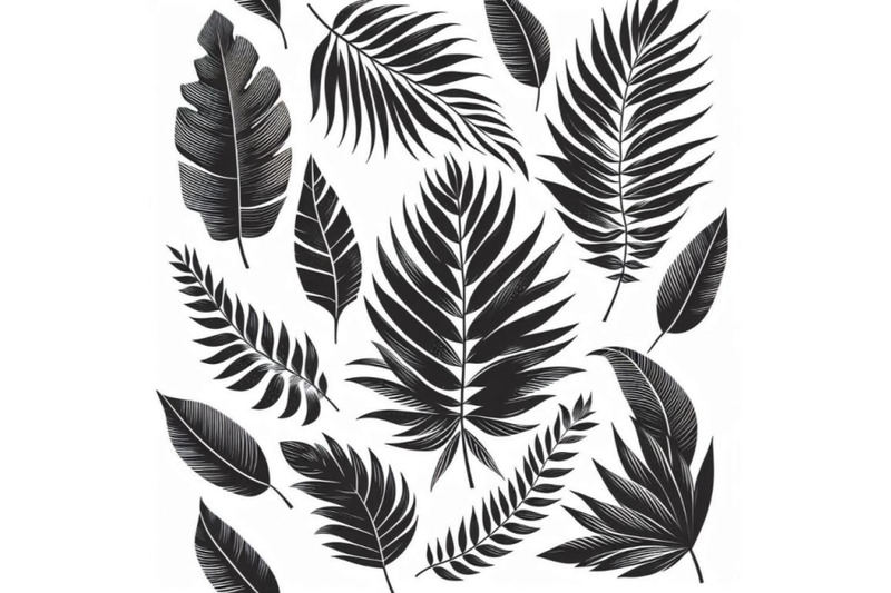 tropical-leaves-hand-drawn-seamless-patte