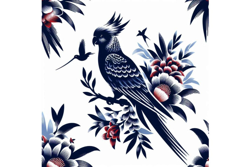 beautiful-vector-pattern-with-nice-rosella-b