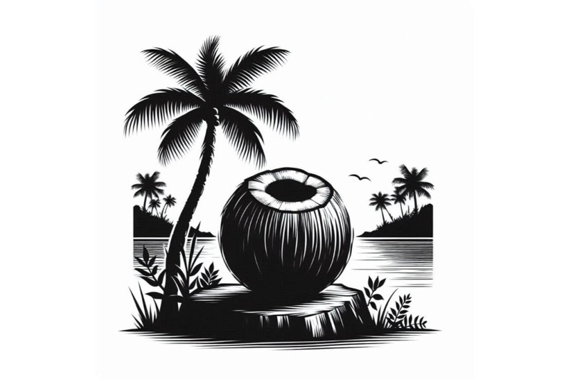 coconut-on-a-white-background