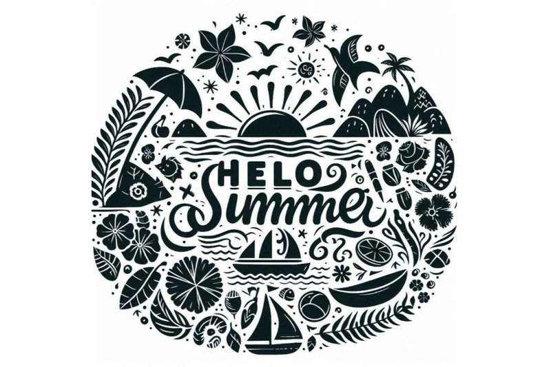 hello-summer-lettering-vector