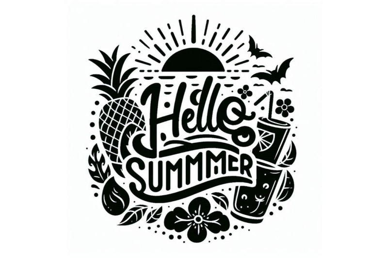 hello-summer-lettering-vector