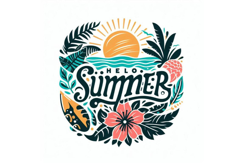 hello-summer-lettering-vector