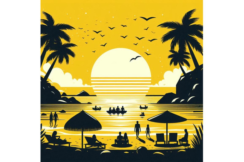 summer-beach-vector-wallpaper