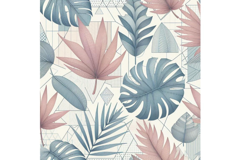 tropical-leaves-hand-drawn-seamless-patte