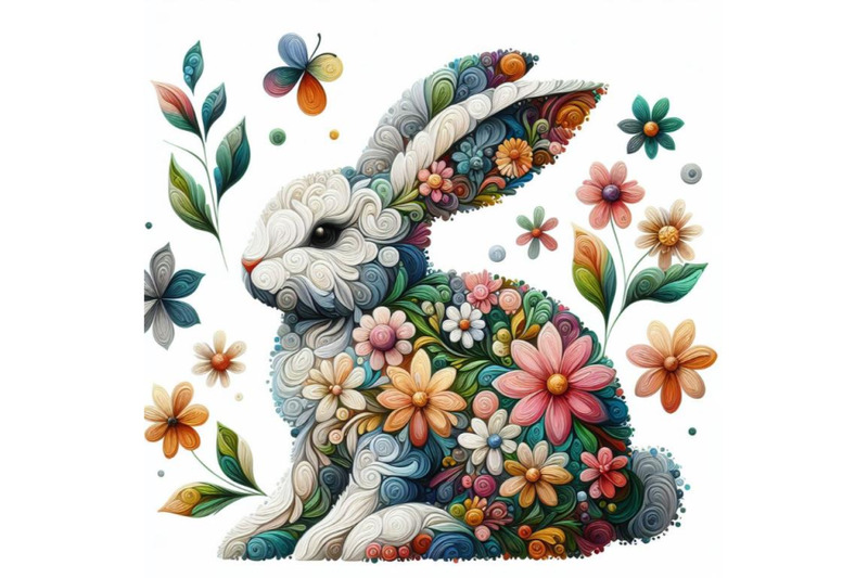 02-abstract-bunny-filled-with-flowers-and