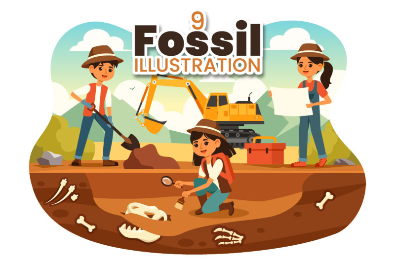 9-fossil-dinosaur-skeletons-illustration