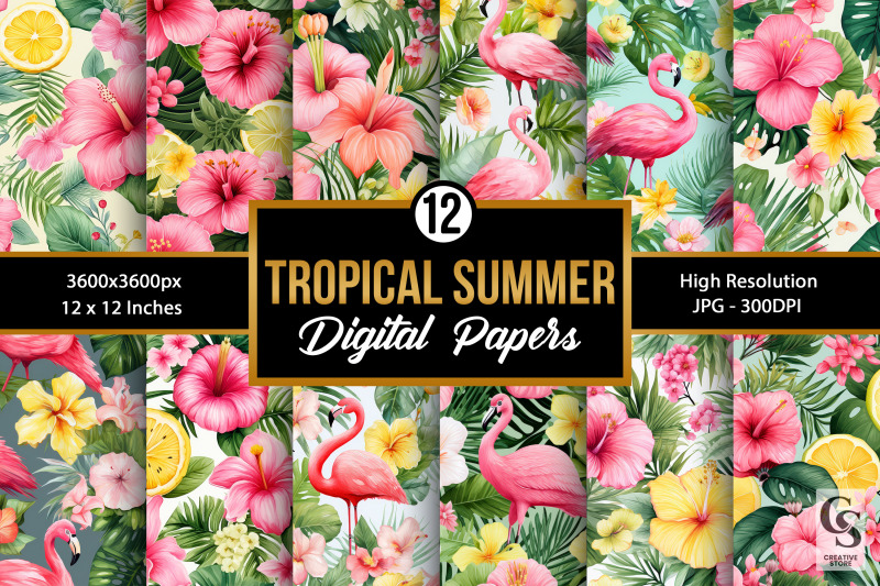 summer-tropical-flowers-digital-papers