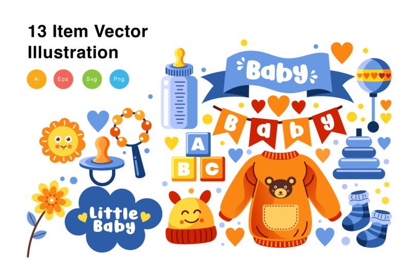 baby-elements-vector-illustration