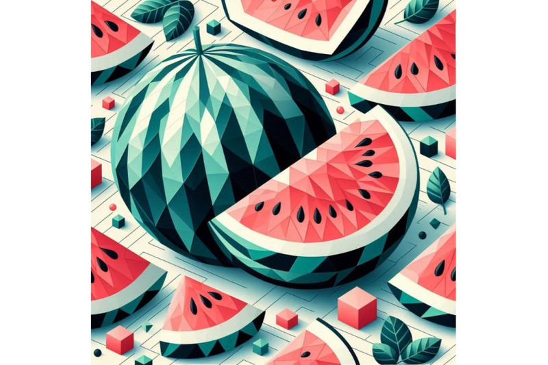 whole-watermelon-with-slice-and-leaves