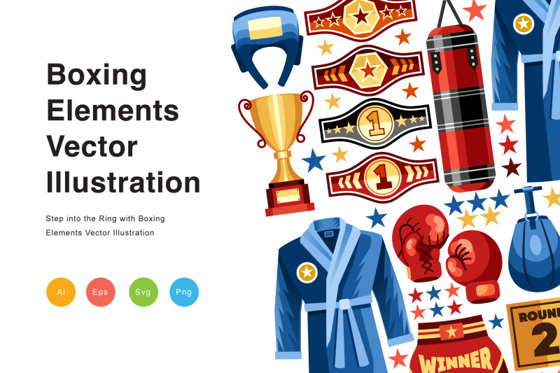 boxing-elements-vector-illustration